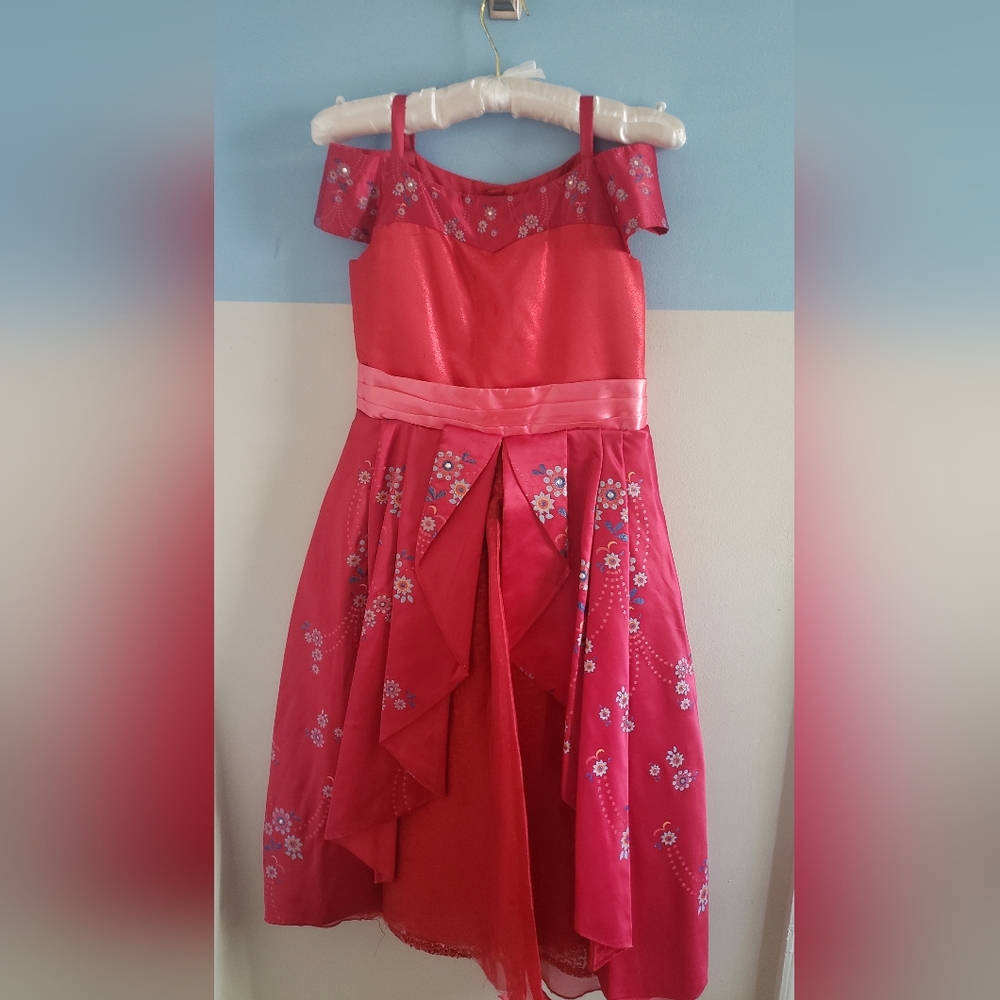 DISNEY, STORE, girl's dress, red color for birthday party, long